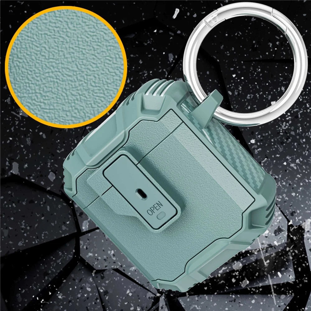 For Apple AirPods with Charging Case (2016) / (2019) / AirPods with Wireless Charging Case (2019) Earphone Case Soft TPU+PC Protective Cover - Gray Green - 2
