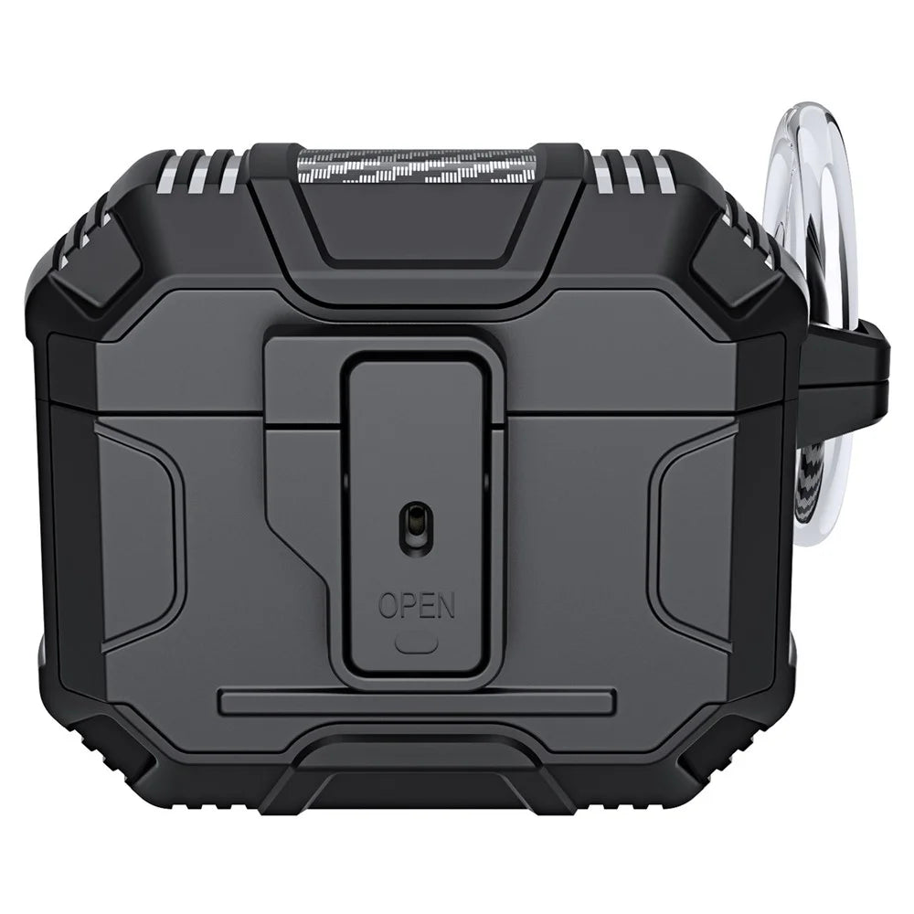 For Apple AirPods 3 Protective Case Soft TPU+PC Earbuds Charging Case Cover - Black - 1