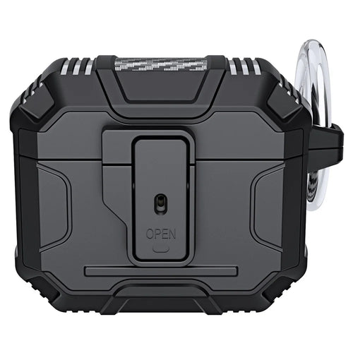 For Apple AirPods 3 Protective Case Soft TPU+PC Earbuds Charging Case Cover - Black - 1