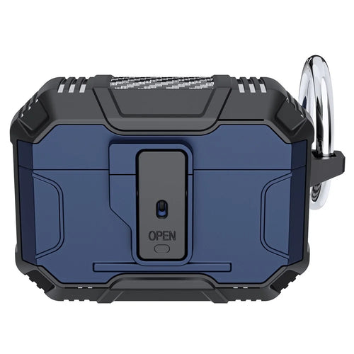 Earbuds Charging Case Protector for Apple AirPods Pro Headset Cover Soft TPU+PC Scratch Resistant Case - Blue - 1