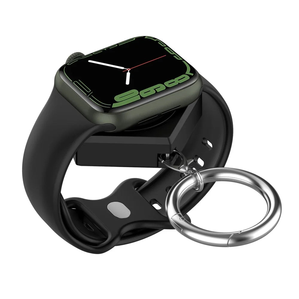 For Apple Watch 1/2/3/4/5/6/7/SE Portable Smart Watch Wireless Charger Charging Dock Station - Black - 2