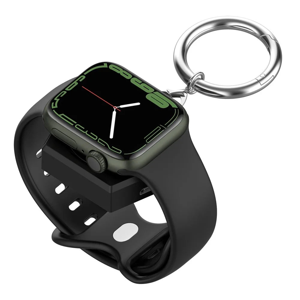 For Apple Watch 1/2/3/4/5/6/7/SE Portable Smart Watch Wireless Charger Charging Dock Station - Black - 3