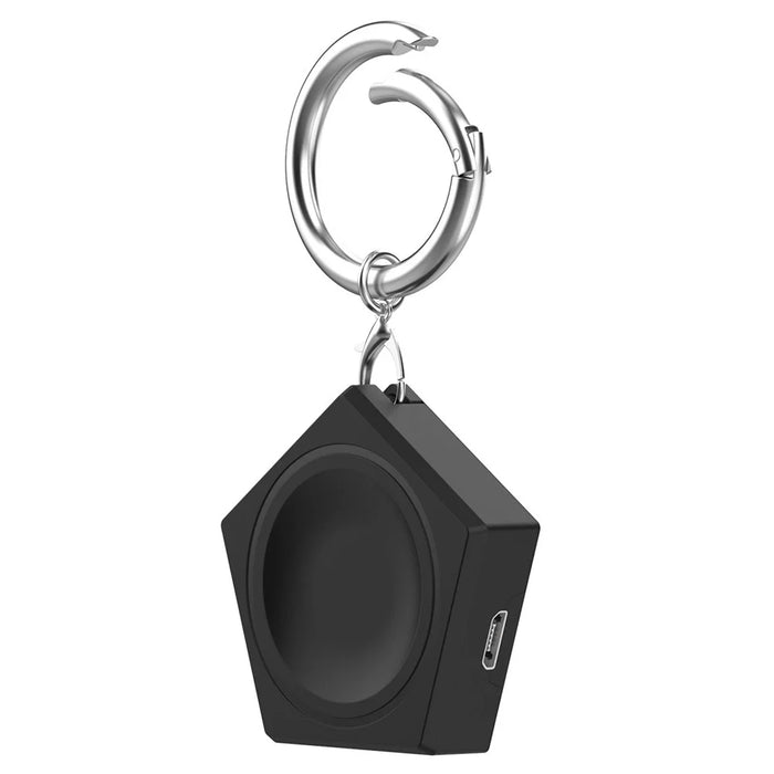 For Samsung Galaxy Watch Active/Watch Active 2/Watch4 Portable Wireless Charger Charging Dock Station - Black - 1