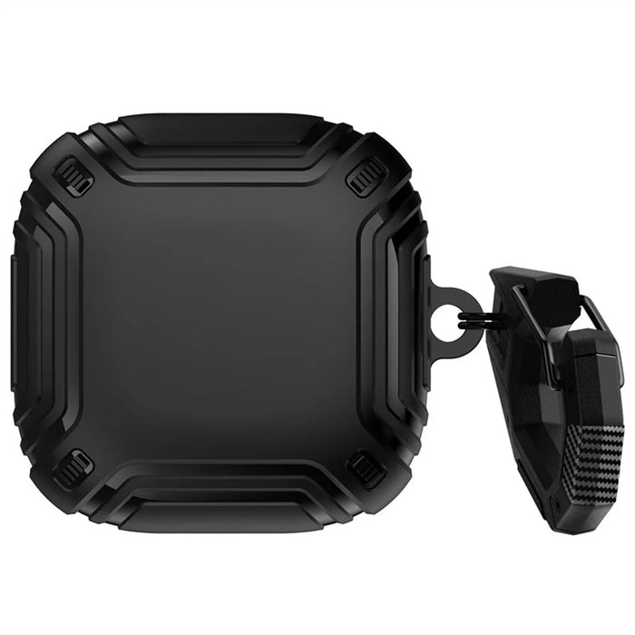 For Beats Fit Pro Charging Case Cover Anti-Drop Headset Protector Soft TPU Shockproof Case with Hook - Black - 2