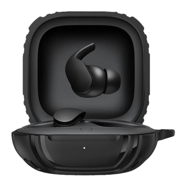 For Beats Fit Pro Charging Case Cover Anti-Drop Headset Protector Soft TPU Shockproof Case with Hook - Black - 3