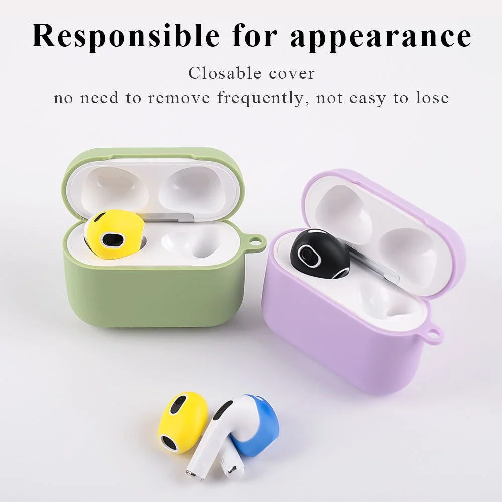 For Apple AirPods 3 3 Pairs Earbuds Anti-slip Silicone Cover Bluetooth-compatible Earphones Earmuffs Ear Tips - Light Purple / Dark Purple / Pink - 5