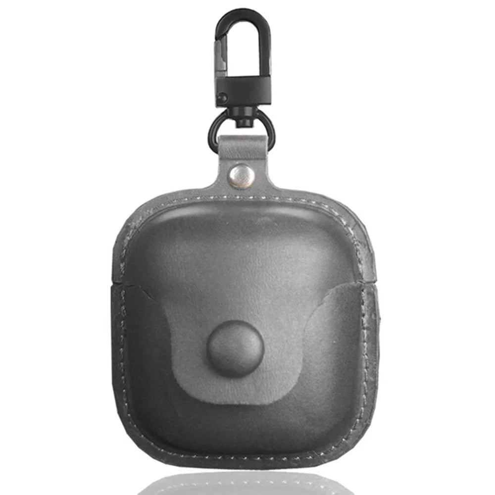 For JBL Tune 225TWS Crazy Horse Texture PU Leather Bluetooth-compatible Earphone Protective Case Anti-drop Anti-scratch Cover - Black - 1