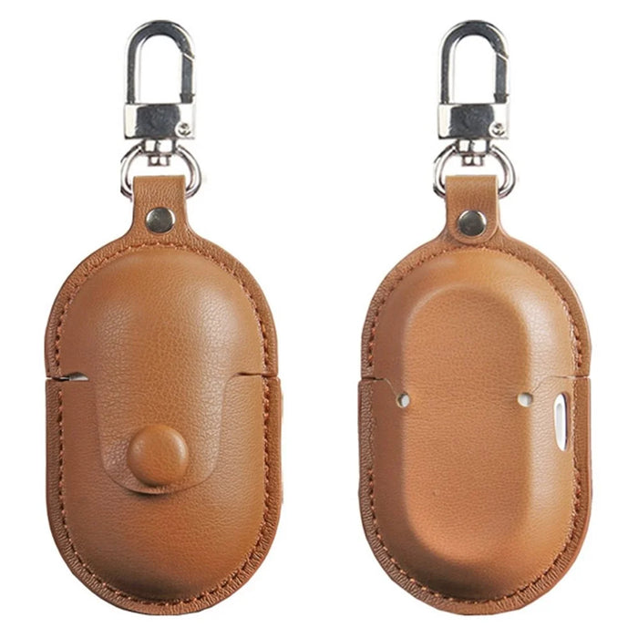 For Samsung Galaxy Buds+ PU Leather Protective Fine Textured Earphone Anti-scratch Cover - Brown - 1