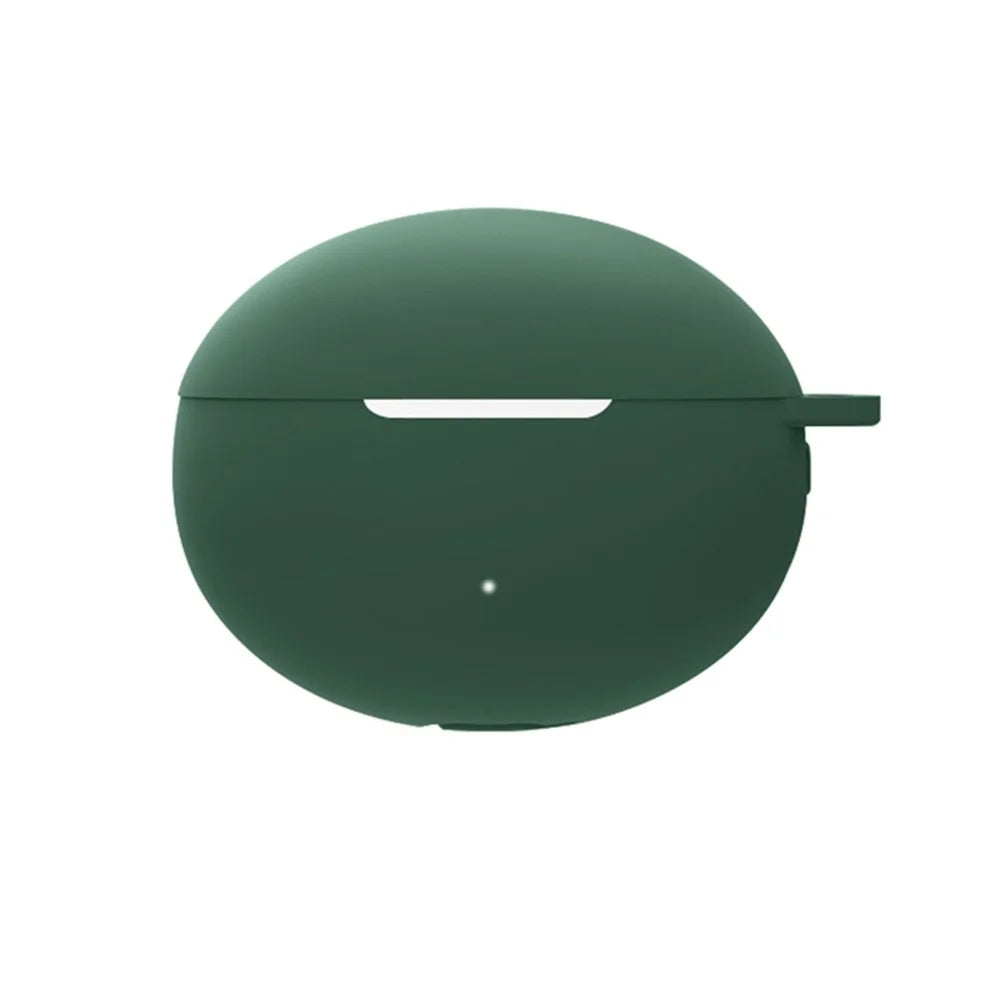 For Huawei FreeBuds 5i Bluetooth-compatible Earphone Silicone Case Anti-drop Anti-scratch Protective Cover with Anti-lost Buckle - Blackish Green - 2