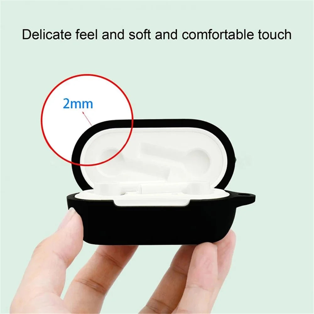 For OnePlus Buds Z2 Bluetooth-compatible Earphone Silicone Protective Case Drop-proof Cover with Anti-lost Buckle - Sky Blue - 3