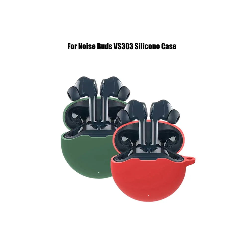For Noise Buds VS303 Wireless Bluetooth-compatible Headphone Silicone Case Earphone Waterproof Cover (with Hook) - Blackish Green - 3
