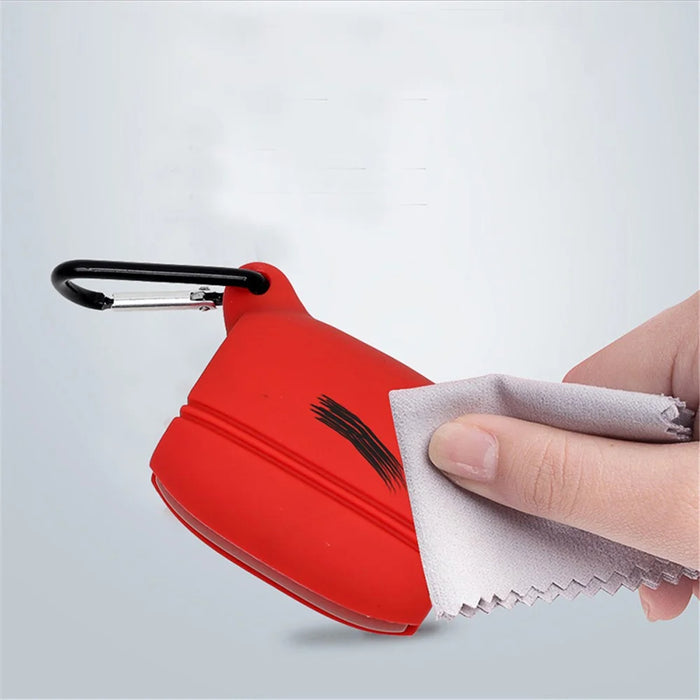 For Jabra Elite Active 65t Soft Silicone Sleeve Bluetooth-compatible Earphones Protective Case, with Anti-lost Buckle - Red - 5