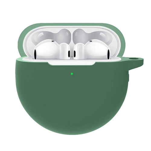 Waterproof Silicone Case for Huawei FreeBuds 4 / 4E Earphone Protective Cover with Hook - Blackish Green - 1