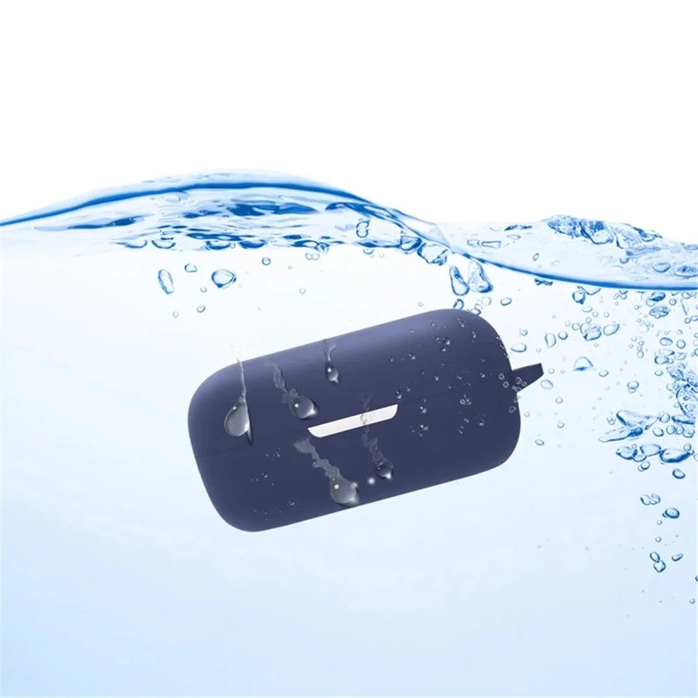 Shockproof Case for JBL UA Streak Wireless Headset Protector with Anti-Lost Buckle Bluetooth-compatible Earbuds Silicone Cover - Dark Blue - 3