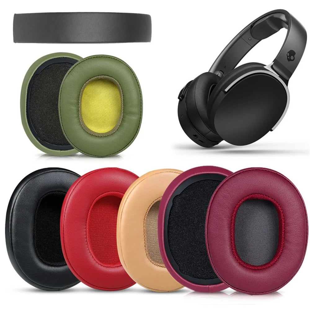 1 Pair for Skullcandy Crusher 3.0 Wireless / Hesh 3 ANC Bluetooth-compatible Headset Replacement Earpads Headphone Soft Earmuffs - Black - 3