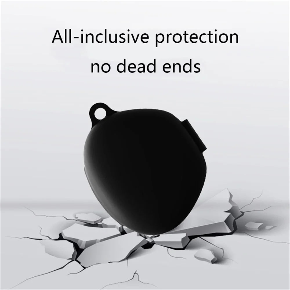 Precise Cutout Silicone Case for Edifier FunBuds Anti-fall Shockproof Earphone Protective Cover with Hook - Black - 5