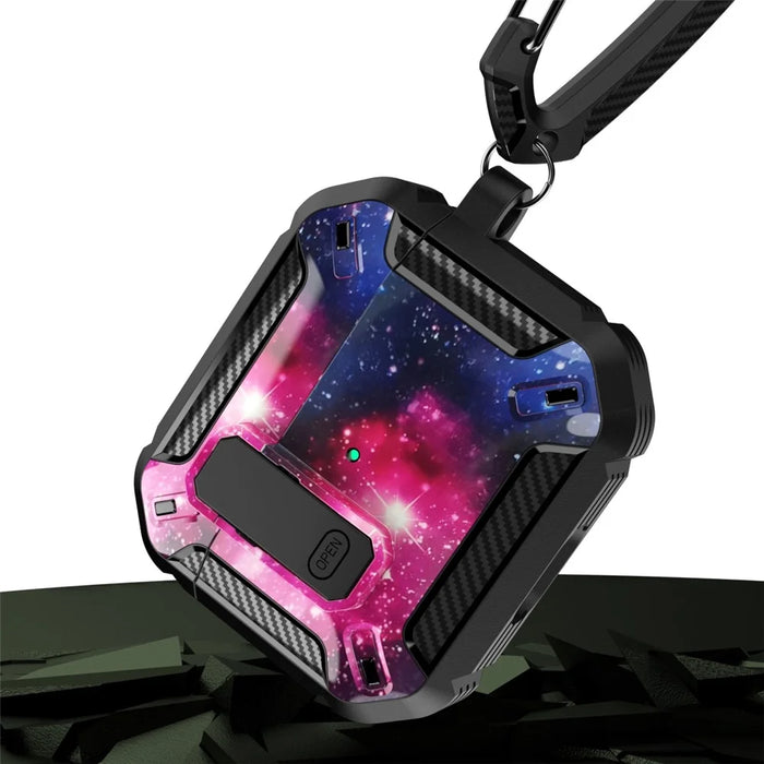 For Apple AirPods 3 Protective Case Portable Earbuds Soft TPU+PC Cover with Buckle - Leopard - 5