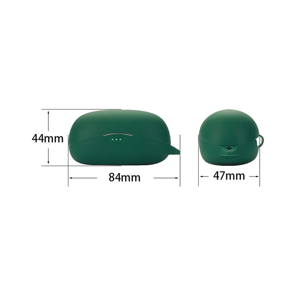 For Earsopen SS900 Bluetooth-compatible Earphones Silicone Case, Anti-scratch Earbuds Protective Cover with Anti-loss Buckle - Blackish Green - 5