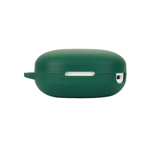 Shockproof Case for Haylou MoriPods Wireless Earbuds Protector with Anti-Lost Buckle Bluetooth-compatible Headset Silicone Cover - Blackish Green - 1