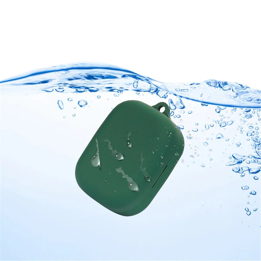 For B&O Beoplay EX Bluetooth-compatible Earphone Anti-drop Silicone Cover Protective Case with Anti-lost Buckle - Blackish Green - 3
