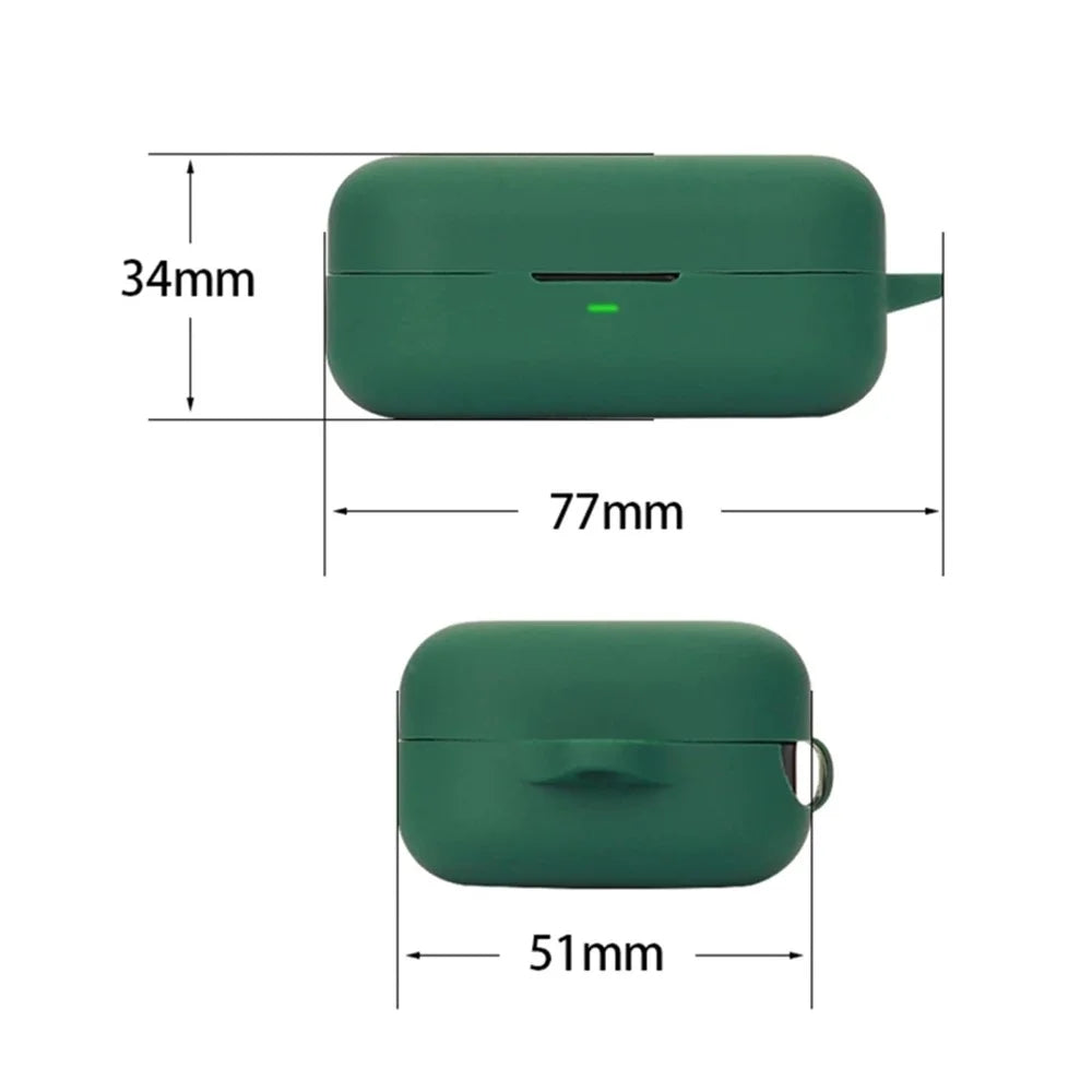 For B&O Beoplay EX Bluetooth-compatible Earphone Anti-drop Silicone Cover Protective Case with Anti-lost Buckle - Blackish Green - 6