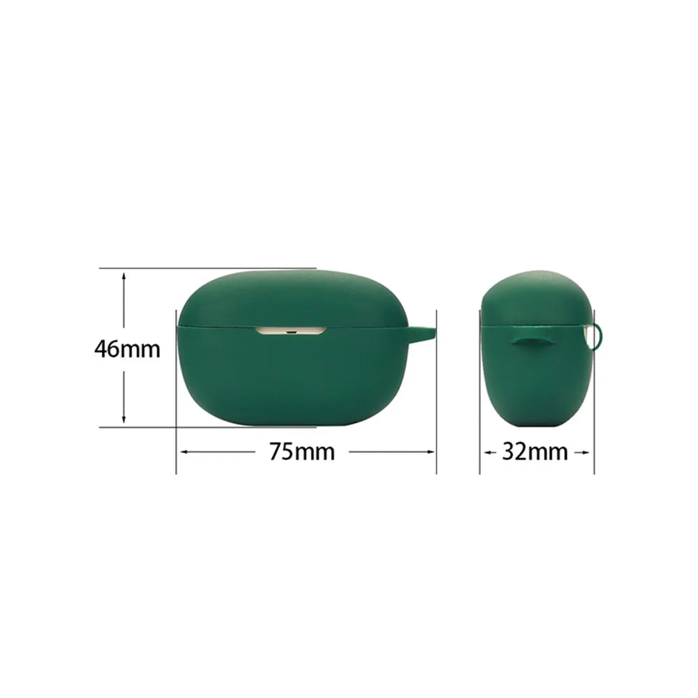 Earphone Silicone Sleeve for SoundCore Life A3i, Soft Protection Cover Case with Anti-lost Buckle - Blackish Green - 6