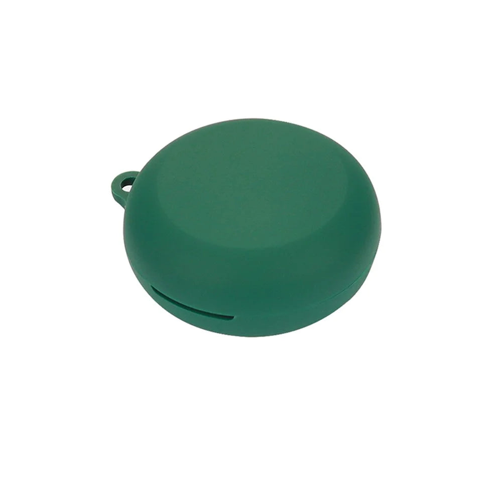 For JBL Free X Silicone Cover Bluetooth-compatible TWS Earphone Protective Sleeve Case with Anti-lost Buckle - Blackish Green - 1