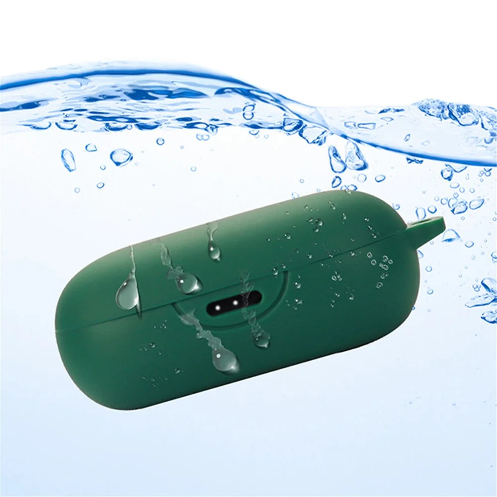 For Anker Soundcore Sport X10 Wireless Sport Earphone Silicone Case Anti-drop Protective Cover with Anti-lost Buckle - Dark Blue - 3