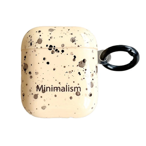 For Apple AirPods with Charging Case (2016)  /  (2019)  /  AirPods with Wireless Charging Case (2019) Anti-Drop Cover Ink Style Dot IMD Portable Earbuds TPU Cover with Buckle - 1