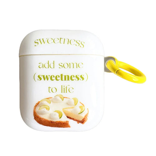 For Apple AirPods with Charging Case (2016)  /  (2019)  /  AirPods with Wireless Charging Case (2019) Anti-Fall Cover Fruit Cake IMD + TPU Earbuds Case with Buckle - 1