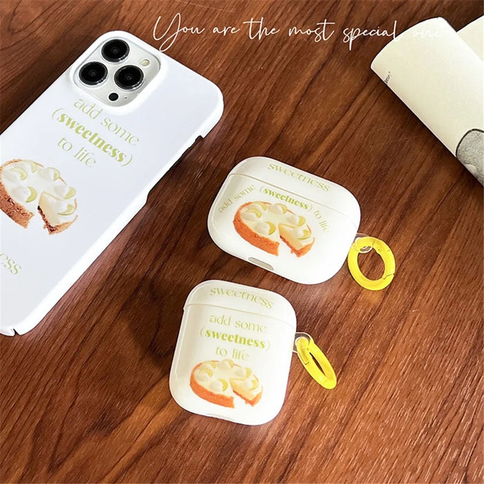 For Apple AirPods 3 Headphone Cover with Buckle Scratch-Proof Fruit Cake IMD + TPU Bluetooth-compatible Earbuds Case - 5