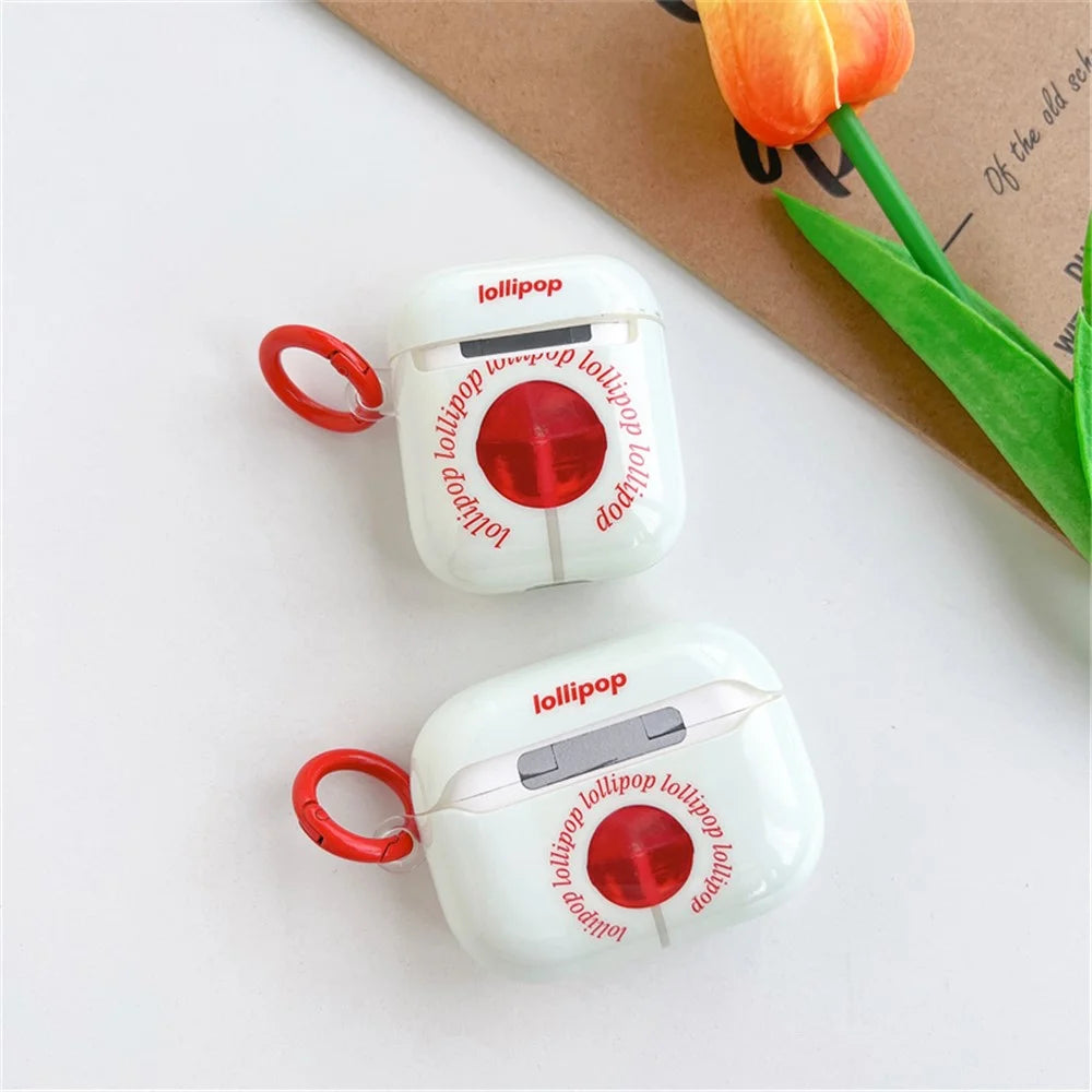 For Apple AirPods 3 Headphone Cover Anti-Scratch Cover Sugar Pattern IMD + TPU Earbuds Case with Buckle - 7