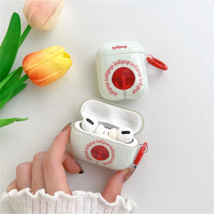 Anti-Fall TPU Cover for Apple AirPods Pro, Sugar Pattern IMD Headphone Case with Buckle - 3