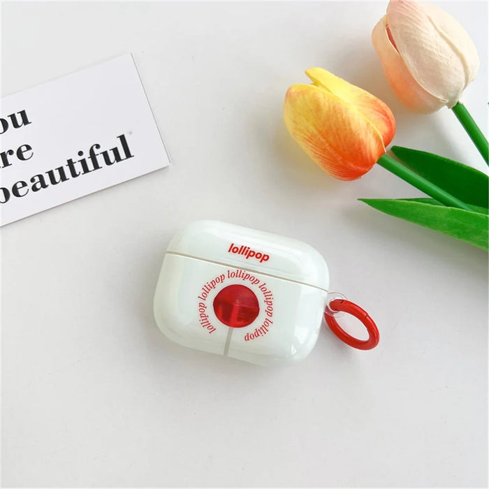 Anti-Fall TPU Cover for Apple AirPods Pro, Sugar Pattern IMD Headphone Case with Buckle - 4