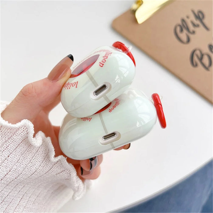 Anti-Fall TPU Cover for Apple AirPods Pro, Sugar Pattern IMD Headphone Case with Buckle - 7