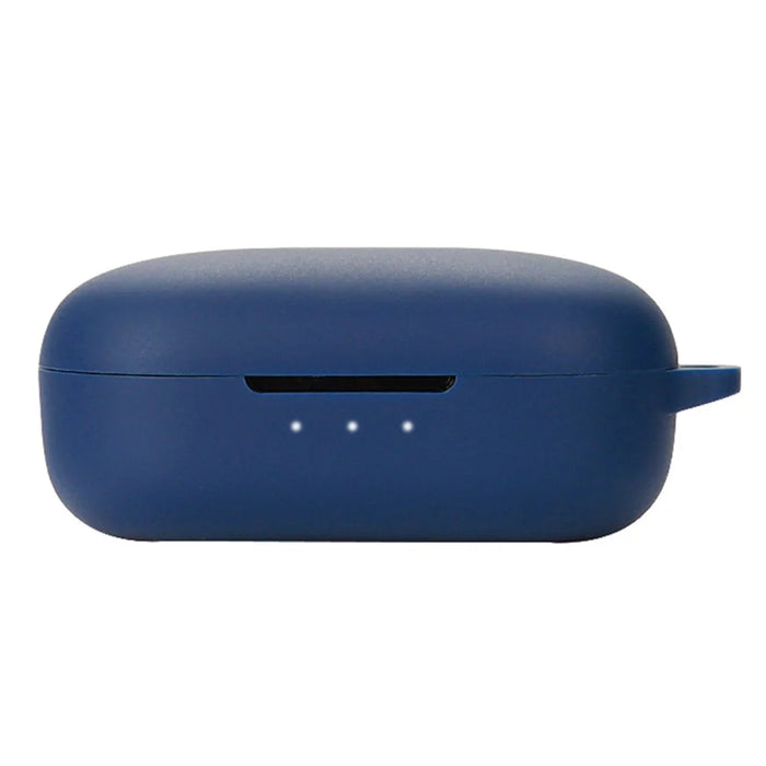 For Haylou GT3 Shockproof Bluetooth-compatible Headphone Silicone Case Precise Cutout Earphone Protective Cover with Buckle - Dark Blue - 1