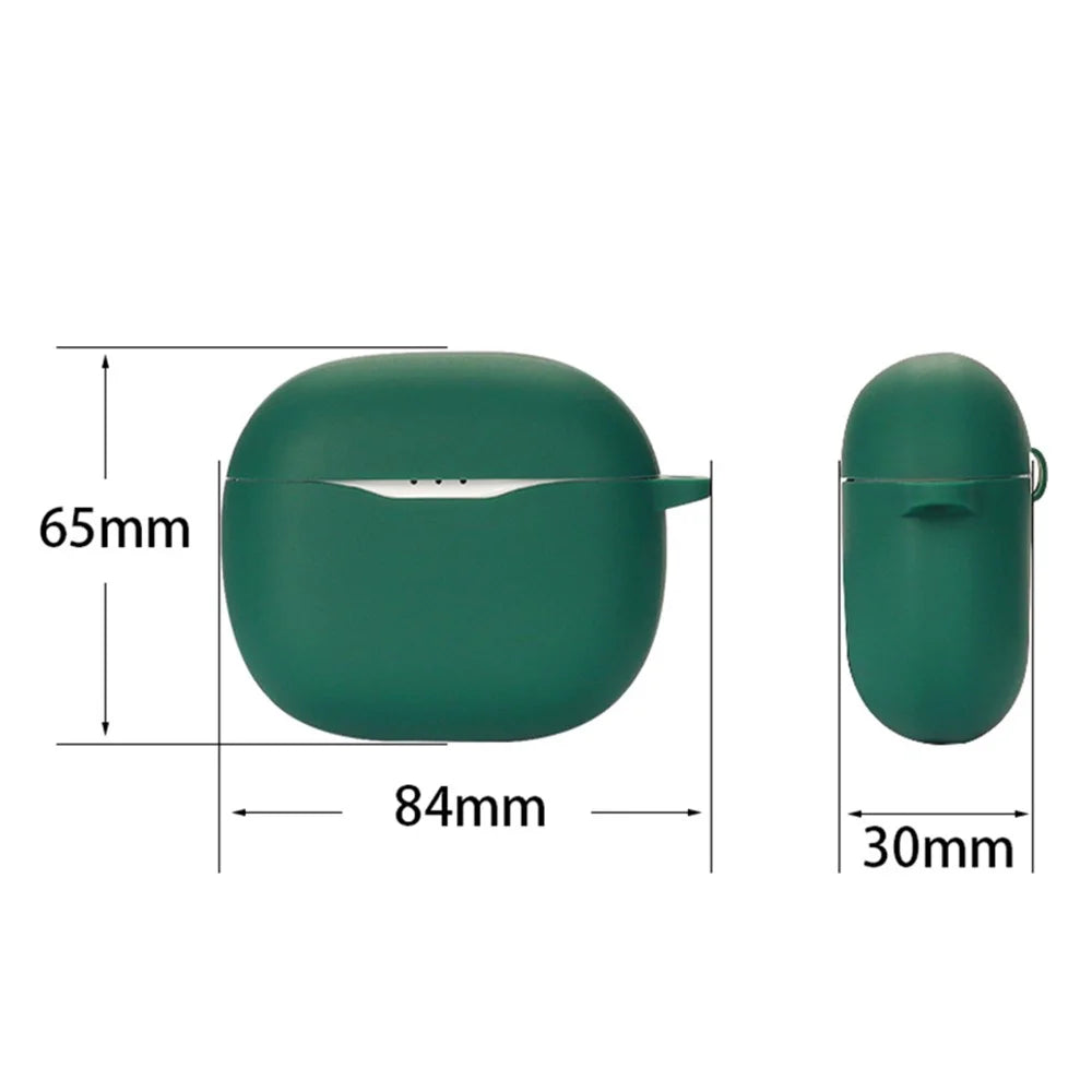 For JBL TUNE120 / 125TWS Silicone Cover Bluetooth-compatible TWS Earphone Protective Sleeve Case with Anti-lost Buckle - Dark Blue - 5