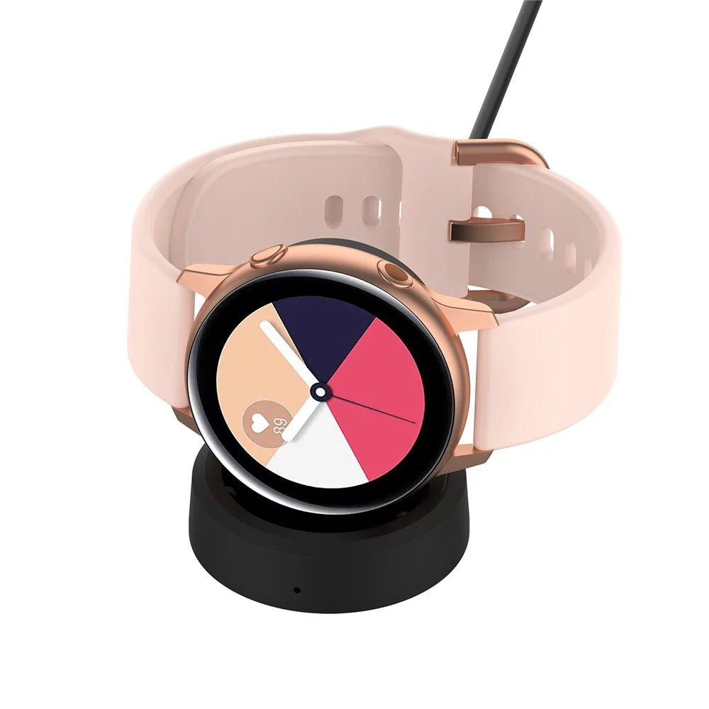 For Samsung Galaxy Watch 5 44mm / Watch 5 40mm / Watch 5 Pro 45mm Smartwatch Charger Stand Wireless Charging Dock with USB Cable - Black - 2