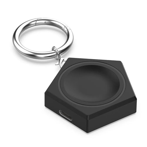 For Samsung Galaxy Watch 5 44mm / Watch 5 40mm / Watch 5 Pro 45mm Portable Pentagonal Wireless Charger Charging Dock Station - Black - 1
