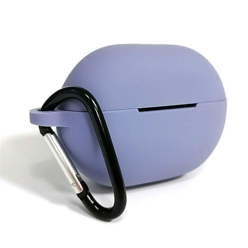 For Huawei FreeBuds Pro 2 Bluetooth-compatible Earphone Anti-scratch Silicone Case Protective Cover with Anti-lost Buckle - Purple - 1