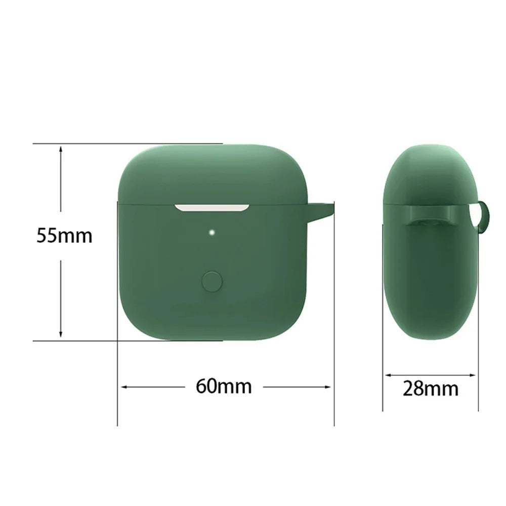 For Redmi Buds 3 Wireless Bluetooth-compatible Earphones Silicone Cover Protective Sleeve Case with Anti-lost Buckle - Baby Blue - 3