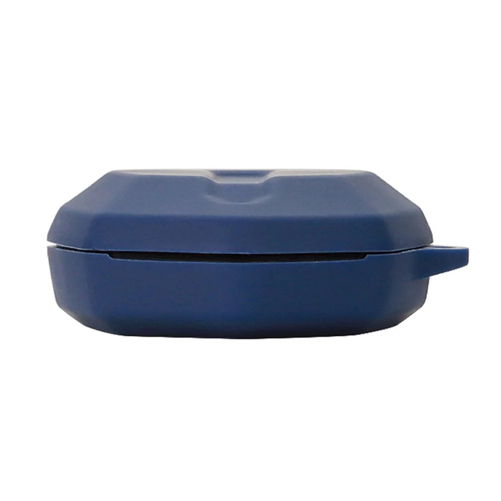 Anti-scratch Silicone Cover for Haylou G3 Earphone Bluetooth-compatible Charging Box Headset Protection Shell with Buckle - Dark Blue - 1