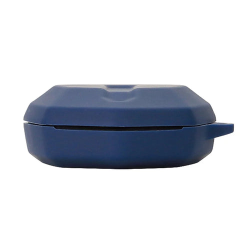 Anti-scratch Silicone Cover for Haylou G3 Earphone Bluetooth-compatible Charging Box Headset Protection Shell with Buckle - Dark Blue - 1
