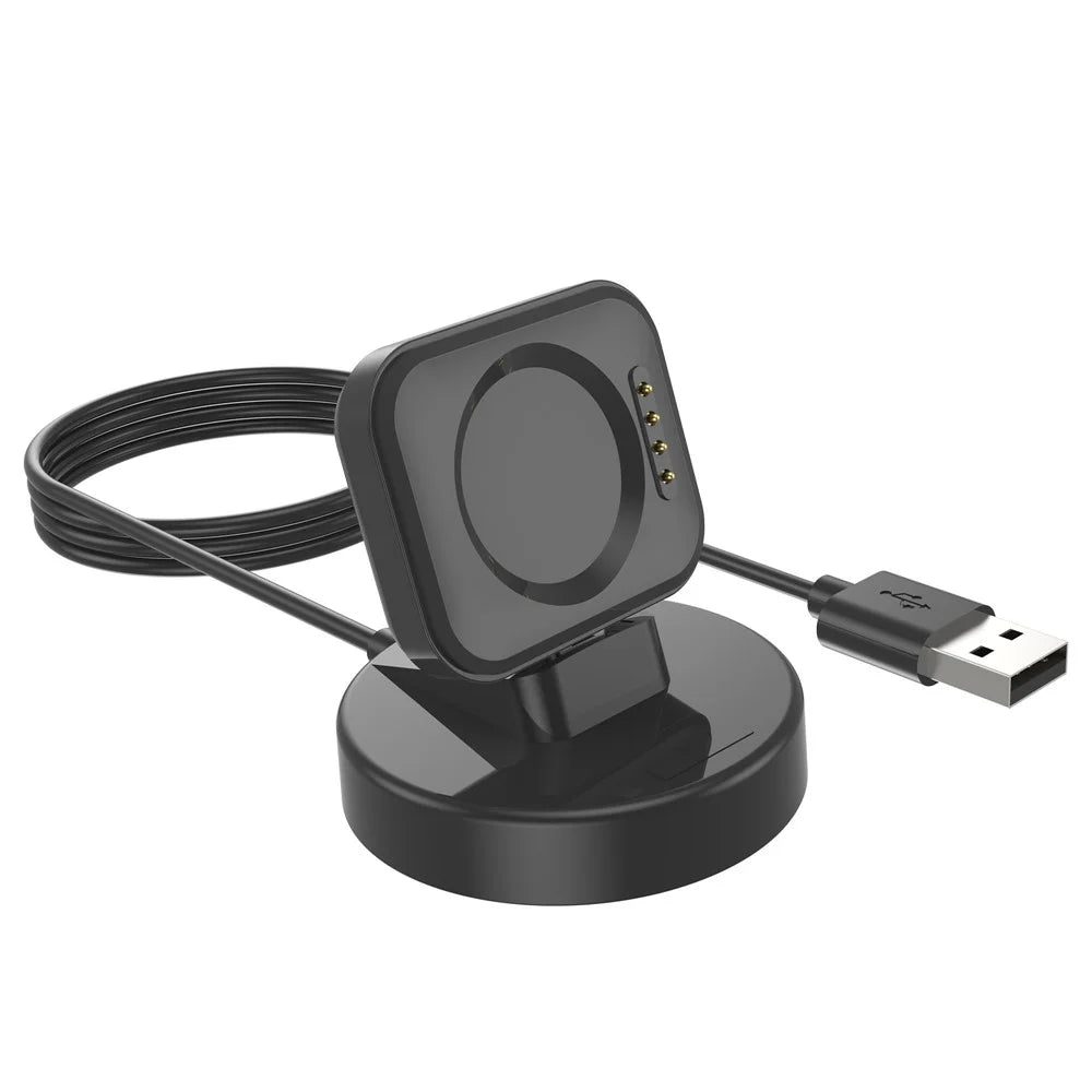 For Oppo Watch 3 Pro / Watch 3 / Watch 2 42mm / 46mm USB Cable Charging Stand Smart Watch Charger Bracket - Black - 1