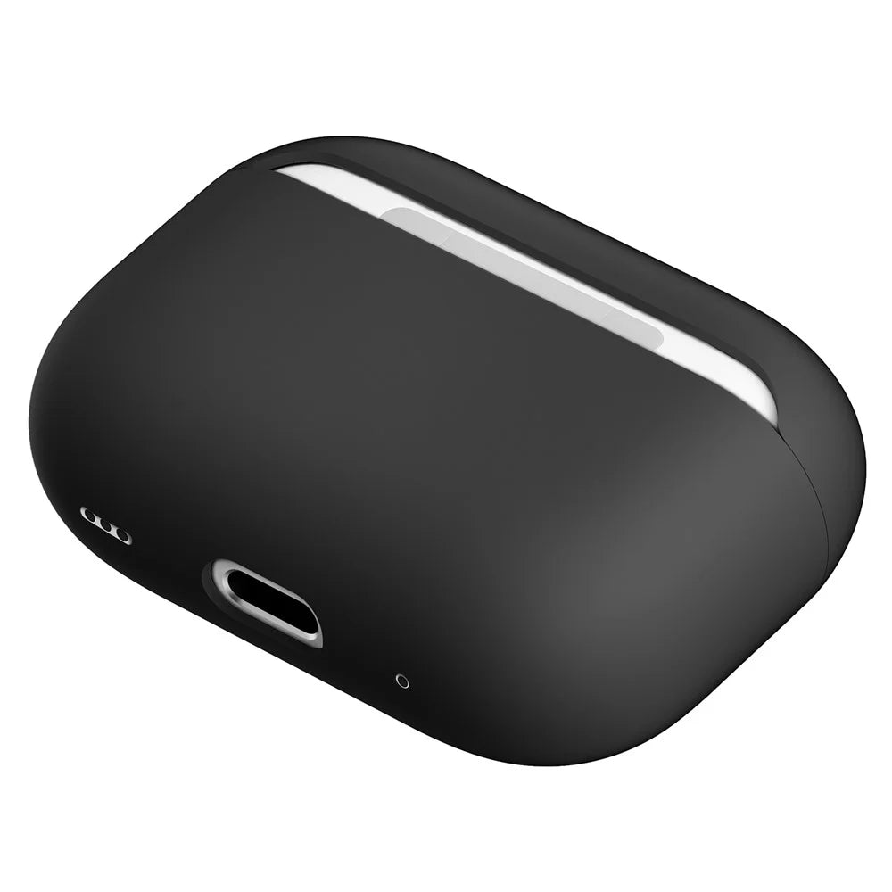 For AirPods Pro 2 Hingeless Design Silicone Case Full Protection Wireless Earphones Skin Cover - Black - 2
