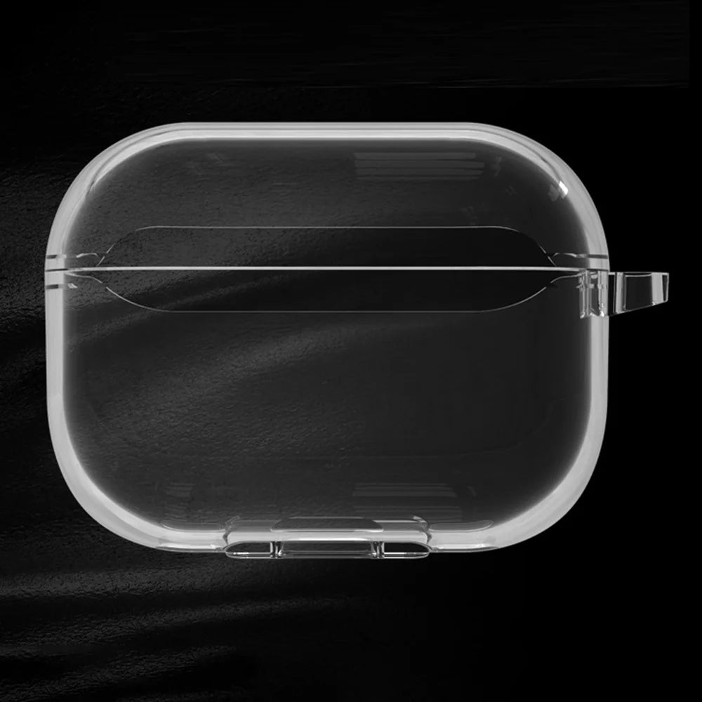 For AirPods Pro 2 / Pro Protective Cover Soft TPU Transparent Shockproof Case with Carabiner Hook - 2