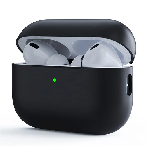 For AirPods Pro (Gen 2) (USB-C) / AirPods Pro 2 Earphone Case Separating Case Design Shockproof Soft Silicone Cover - Black - 1
