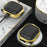 For Apple AirPods 3 Charging Case Cover Anti-Drop TPU+PC Electroplating Case Bluetooth-compatible Earbuds Protector with Dual Side Lock / Ring Buckle - Rose Gold / Green - 6