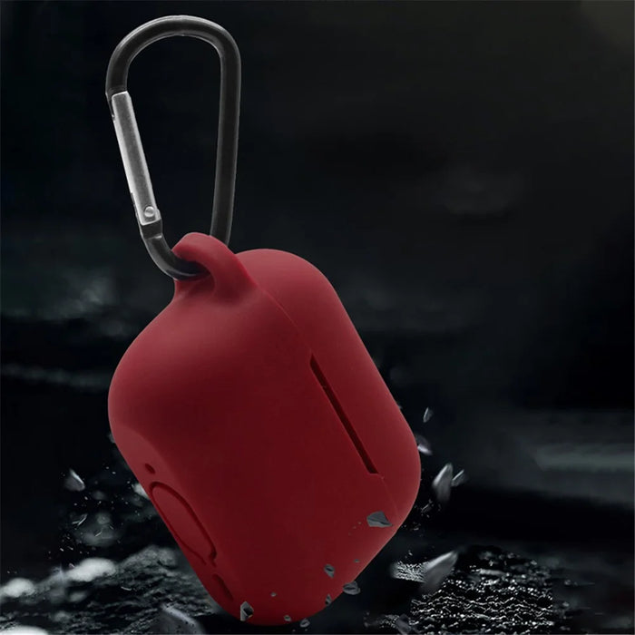 For AirPods Pro 2 Soft Silicone Protective Cover Dust-Proof Ear Bud Earphone Case with Anti-Lost Buckle - White - 5