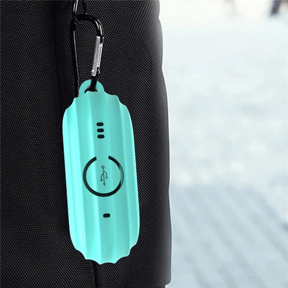 For AirPods Pro 2 Stripe Silicone Case Shock-Absorbing Protective Earphone Cover with Keychain - White - 6